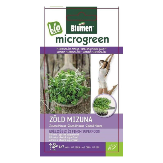 Blumen - Bio zöld MIZUNA mag - mikrozöld salátához - 20g