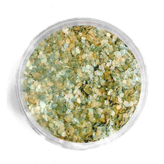 project glitter - kék és sárga csillámo összhangja