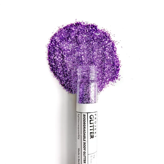 PROJECT GLITTER - finom szemcsés - BIOLÓGIAILAG LEBOMLÓ GLITTER - Lila