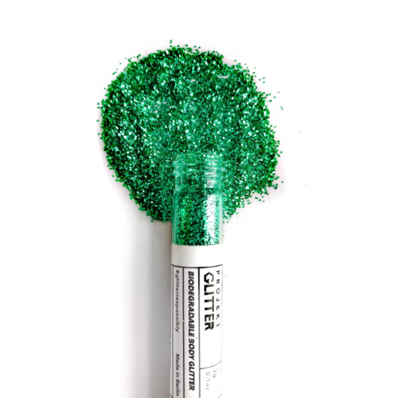 zöld színű bio glitter környezetbarát biológiailag lebomló csillogás
