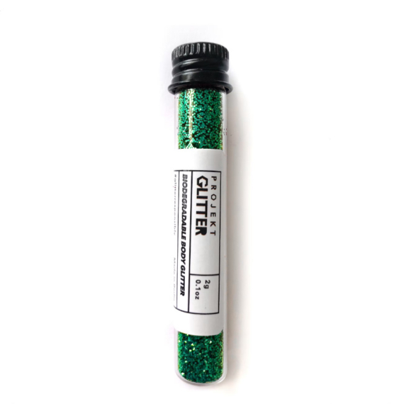 project glitter zöld finom szemcsés bio glitter