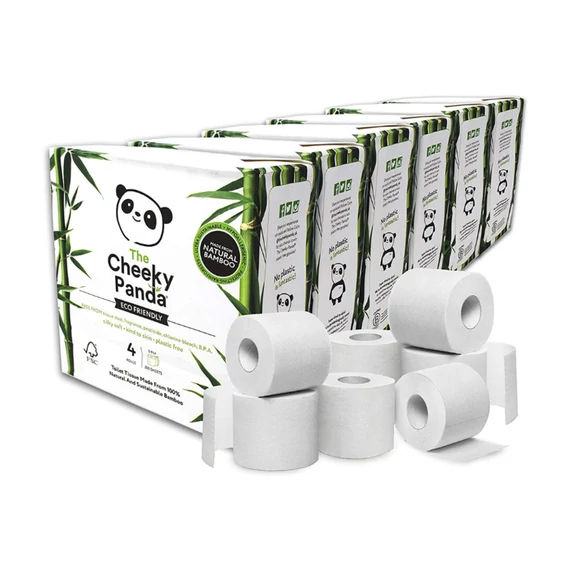 THE CHEEKY PANDA - FENNTARTHATÓ BAMBUSZ TOALETTPAPÍR (9 TEKERCS)