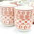 Kép 3/4 - kínai porceláncsészék jantár mintával